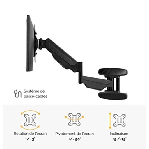 [8043501] FELLOWES BRAS PORTE  CRAN SIMPLE MURAL