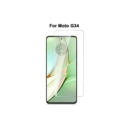 [WEBUNTPUMOTOG34] WE PACK verre tremp t coque de protection transparente MOTOROLA MOTO G34