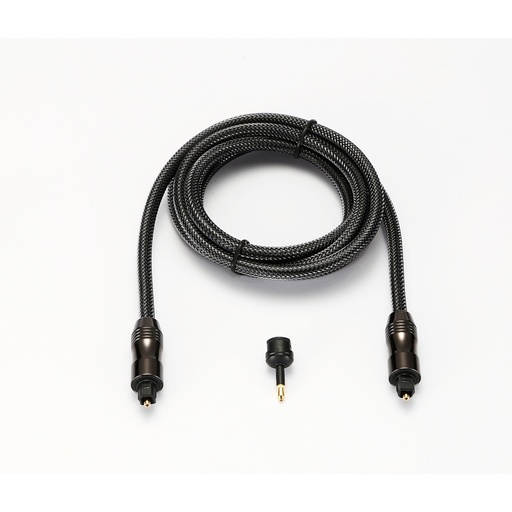 [D2OPT150HG] C ble Optique M le/M le 1.50m HG Connecteurs plaqués or C ble tressé - avec adap
