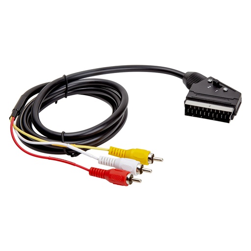 [D2PERI3RCA150IO] C ble péritel m le / 3 RCA 1.50m fonctionne dans les 2 sens