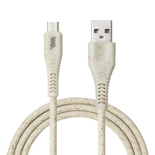 [WEUSBMICUSB100BIO] C ble micro USB/USB A bisourcé avec 30% de matières recyclées - 1m - Packaging é