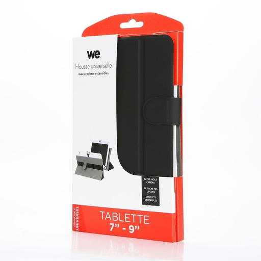[SAC/H79CROCHN] WE  tui universel pour tablettes 7-9 - Toucher doux - Système de crochets exten