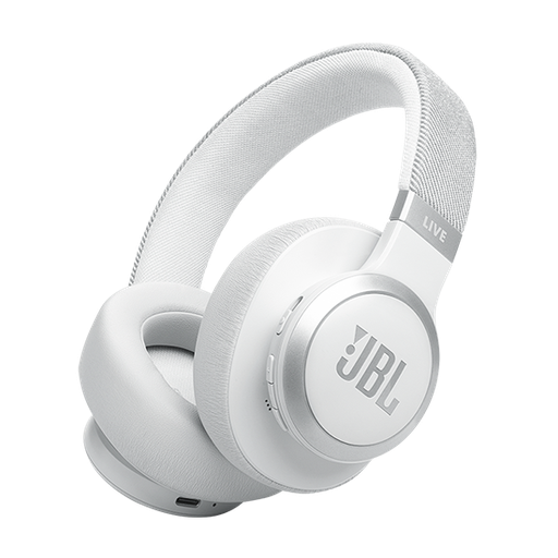 [1200130004599] JBL Live 770NC Over Ear Bluetooth Headset - White