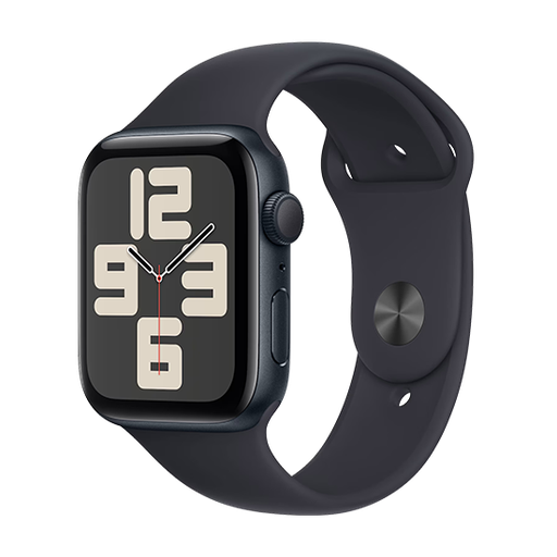 [195949004636] Watch Apple Watch SE (2023) GPS 44mm Midnight Aluminium Case with Sport Band M/L - Midnight