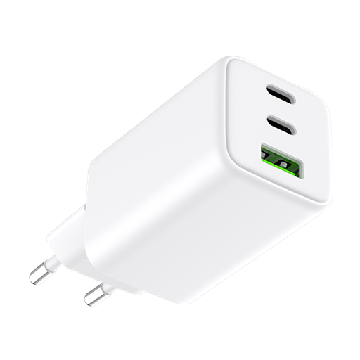 [4262454771462] Alkaya 65W USB-C+USB-A Adapter Triple Port - White