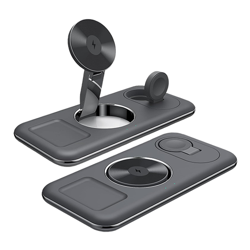 [4262454771363] Alkaya MagSafe Wireless Charging Station 15W 3-In-1 Stand - Black