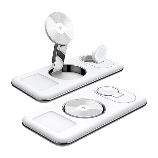 [4262454771370] Alkaya MagSafe Wireless Charging Station 15W 3-In-1 Stand - White