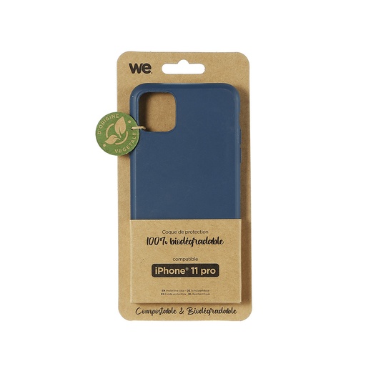 [WECOQBIOIPHONE11PROB] ***WE Coque de protection BIODEGRADABLE APPLE IPHONE 11 PRO Bleu