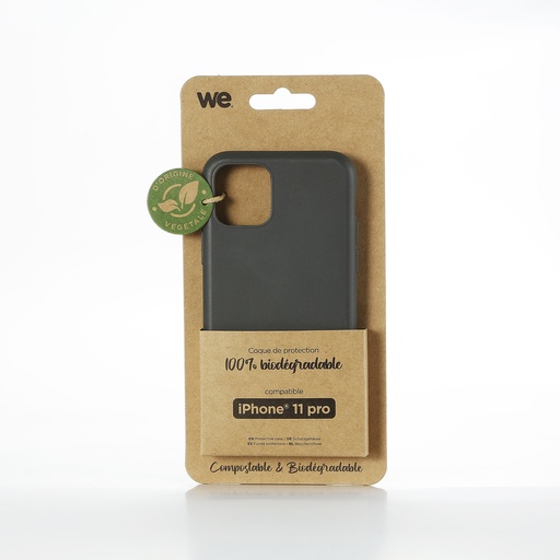 [WECOQBIOIPHONE11PRON] ***WE Coque de protection BIODEGRADABLE APPLE IPHONE 11 PRO Noir
