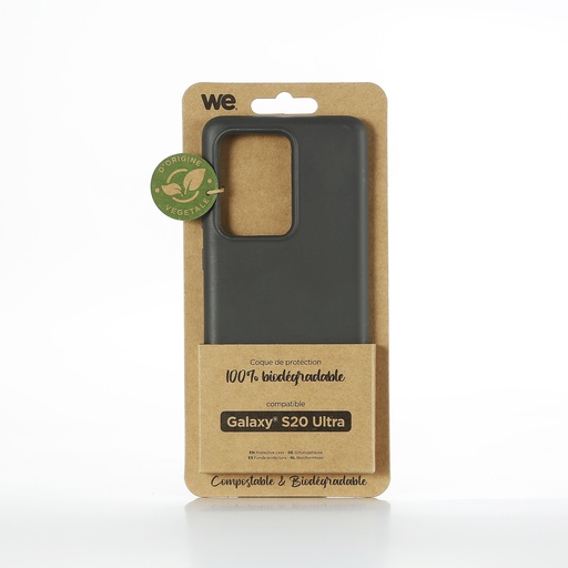 [WECOQBIOSAMS20ULTRAN] ***WE Coque de protection BIODEGRADABLE SAMSUNG S20 ULTRA Noir