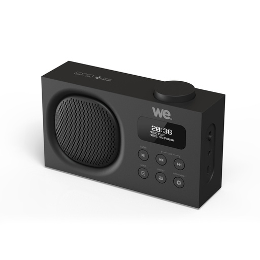 [WERADDABPORTBL] Radio portable DAB+/FM rechargeable RMS 3W, Double alarme, Luminosité réglable B