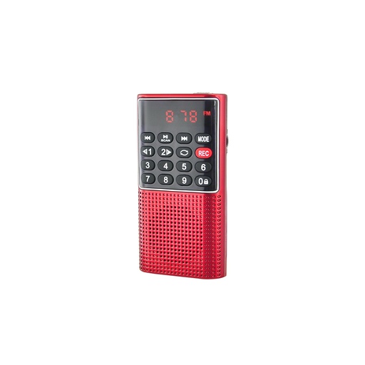 [WERADMINIR] RADIO DE POCHE rechargeable FM, lecteur de carte micro SD RMS 3W, prise casque R