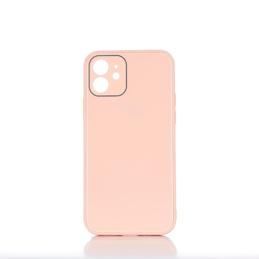 [WECOQGLASSIPHONE12RP] ***WE Coque de protection GLASS APPLE IPHONE 12 Rose poudré