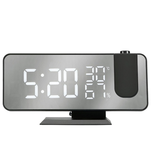 [WERADREVPROJECT2] Radio réveil grand affichage avec projecteur,ecran effect miroir port USB pour l