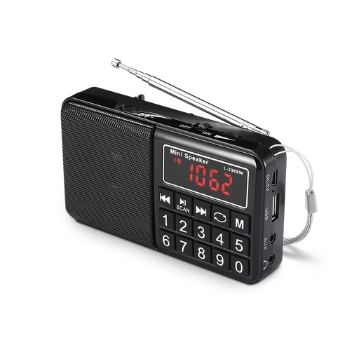 [WERADSWN] Radio grandes ondes AM / FM / SW Lecteur USB / Micro SD batterie rechargeable NO