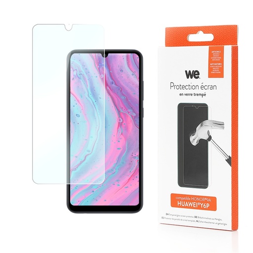 [WE009HUY6PHO9A] ***WE Verre trempé HUAWEI Y6P / HONOR 9A