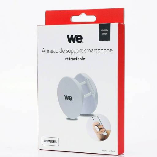 [WESUPRINGB] ***WE Anneau de support universel smartphone blanc
