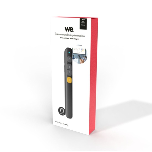 [WETCLASER] Télécommande de présentation sans fil WE avec pointeur laser intégré, radiofréqu