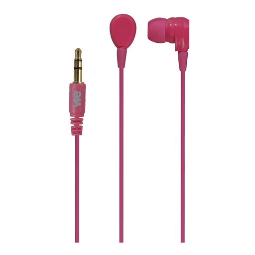 [WEINTRAF] Ecouteurs fushia - 1.2m-jack 3.5mm diamètre driver: 10mm impédance 32Ohms sensib