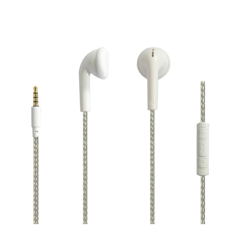 [WEINTRANYA] Ecouteurs avec micro ARGENT cable nylon - 1.20m avec microphone
