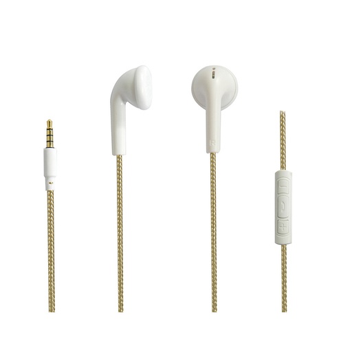 [WEINTRANYO] Ecouteurs avec micro OR cable nylon - 1.20m avec microphone
