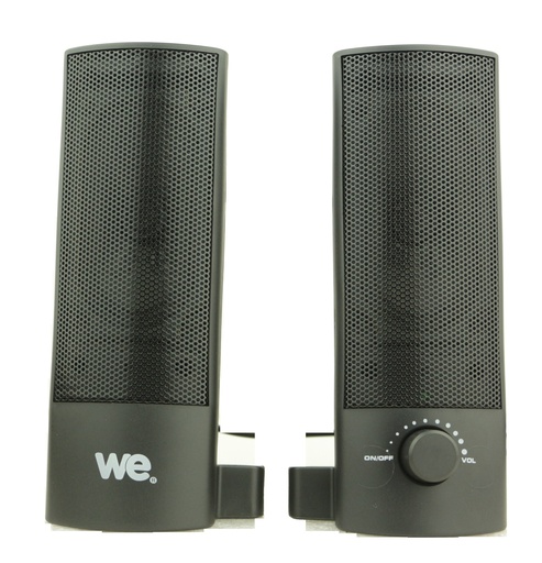 [WEENCPC20] Enceinte PC WE 2.0 RMS 2 x 2.5W , transformable en barre de son, connection en U