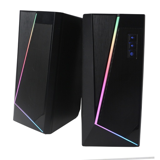 [WEENCPC20LED] Enceinte PC WE 2.0 2 x 3W RMS Connexion Bluetooth, LED RGB Port USB, Jack stéréo