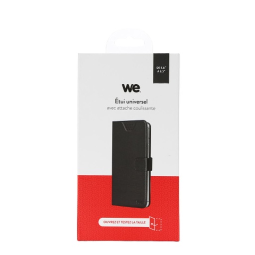 [WEFOLIOUNIVNXL] ***WE Etui de protection AUTOCOLLANT UNIVERSEL - XL - 5.9  .5 Noir