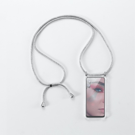 [WECOQTPUNECKA] ***We coque de protection AVEC TOUR DE COU APPLE IPHONE 6/7/8/SE 2020 Argent