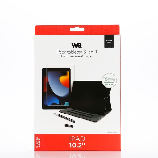 [WEBUNDLETABIPAD102] WE Bundle avec étui protection tab/film protection écran/stylet - Compatible iPa