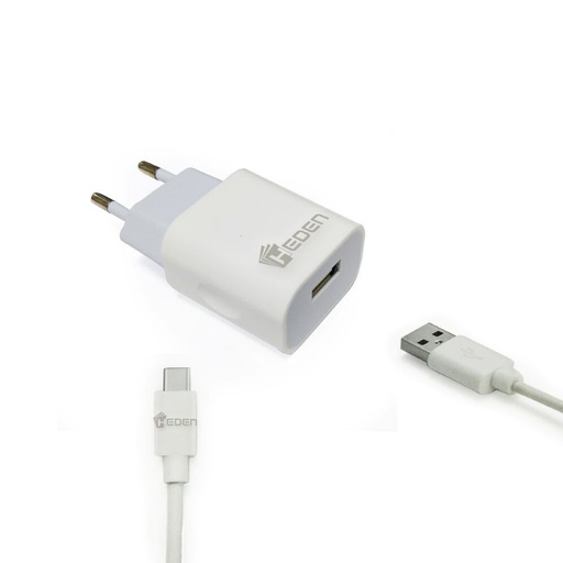 [WEAL1USBUSBC100B24] Bundle chargeur secteur + c ble Chargeur 1 USB+1 C ble USB/USBC Sortie max 2.4A
