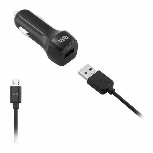 [WEAC1MICROUSB150N24] Bundle charg voit+ c ble microUSB chargeur 1USB x 2.4A - c ble 1.50m noir - c bl