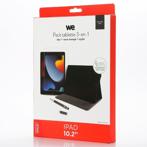 [WEBUNDLETABIPAD102G] WE Bundle avec étui protection tab/film protection écran/stylet - Compatible iPa