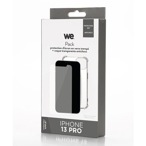 [WEBUNDLETPUI13PRO] ***WE BUNDLE verre trempé et coque de protection transparente IPHONE 13 PRO
