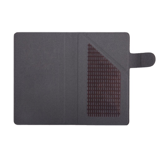 [WE COQMAGICMN] Etui universel colle magique noir effet peau de p che/coin pliable taille M pour