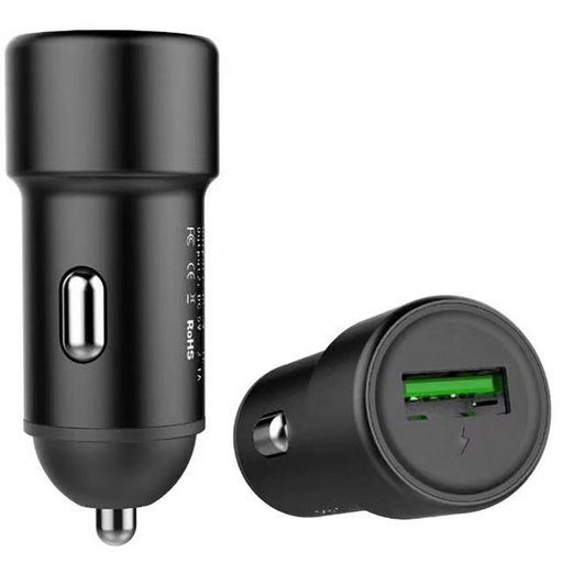 [WEAC1USB1USBC38WN] Chargeur allume-cigare 2 ports - 1 port USB/18W/3A /Compatible QC 3.0 - 1 port U
