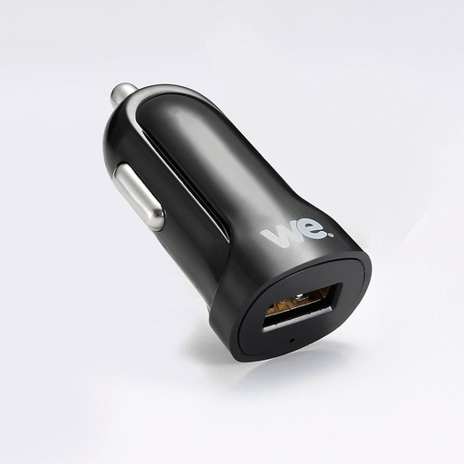 [WEAC1USB24N] Chargeur allume-cigare 1 USB 2.4A noir - format MINI indicateur lumineux