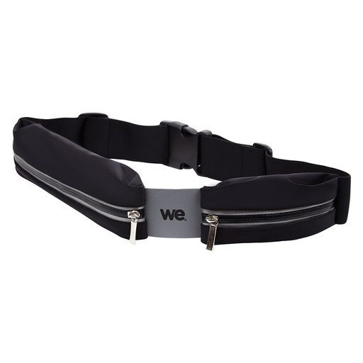 [WESPCEINTN] Ceinture sport noire en Lycra Waterpoof, double poche Universel jusqu'à smartpho