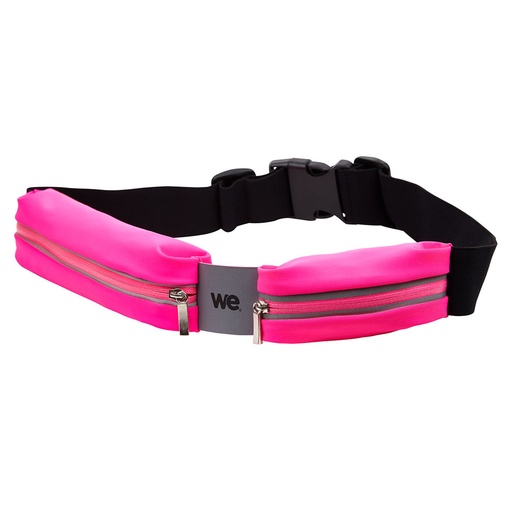 [WESPCEINTR] Ceinture sport rose en Lycra Waterpoof, double poche Universel jusqu'à smartphon