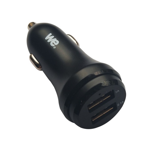 [WEAC2USBN2] Chargeur allume-cigare 2 USB 2 ports USB 2.1A + 1A noir