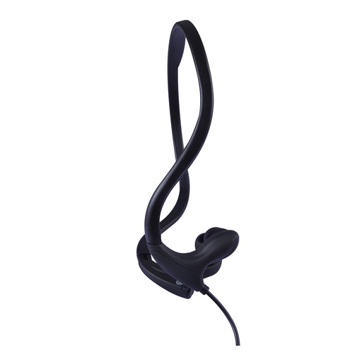 [WESPINTRAFILN] Ecouteurs sport filaire Noir Arceau tour de cou toucher doux Microphone intégré 