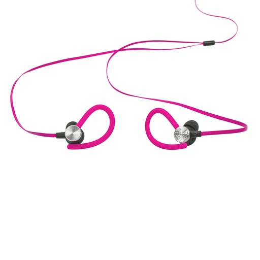 [WESPINTRAFILWPR] Ecouteurs Sport Waterproof Rose Intra-auriculaire, Tour d'oreille C ble plat