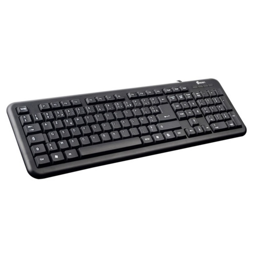 [0-CLAUSBCA30] Clavier AZERTY HEDEN filaire, interface USB, pattes réglables, 108 touches, noir