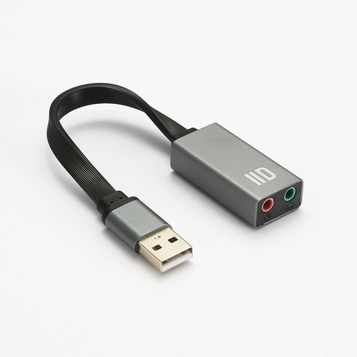 [D2ADPUSB2JK] Adaptateur USB / jack audio + micro carton son externe compatible Windows/Mac/Ch