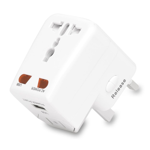 [D2ADPVOY1USBB] Adaptateur multi pays 1USB 1A blanc