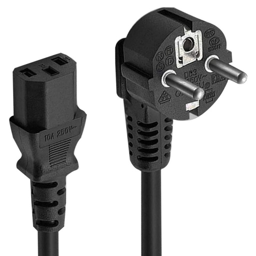 [D2CSPC150] C ble alimentation secteur Europa IEC C13 - pour PC fixe / moniteur Coloris noir