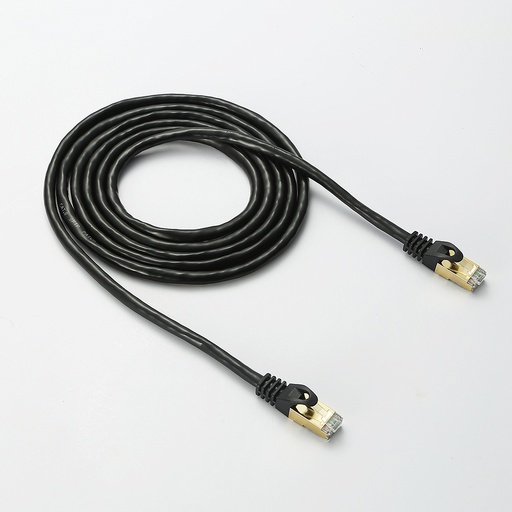 [D2RJ45D200N8] C ble RJ45 droit couleur noir - 2m S/STP Cat 8 avec snagless et connecteurs en o