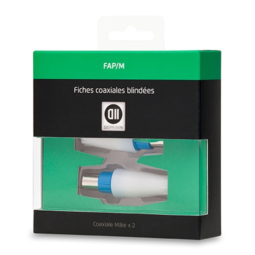 [D2FICOAX2M] 2 Fiches Coax M le 9.52mm