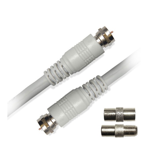 [D2SAT1000] C ble SAT m le - 10 m 2 adaptateurs