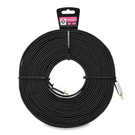 [D2HDMI1000PCAV] C ble HDMI noir ultra plat 10m Accroche cavalier